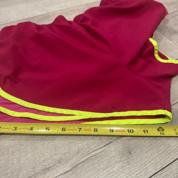 Nike Dri-Fit Women’s Running Shorts Liner Red Pink Yellow Size Large - Picture 4 of 9